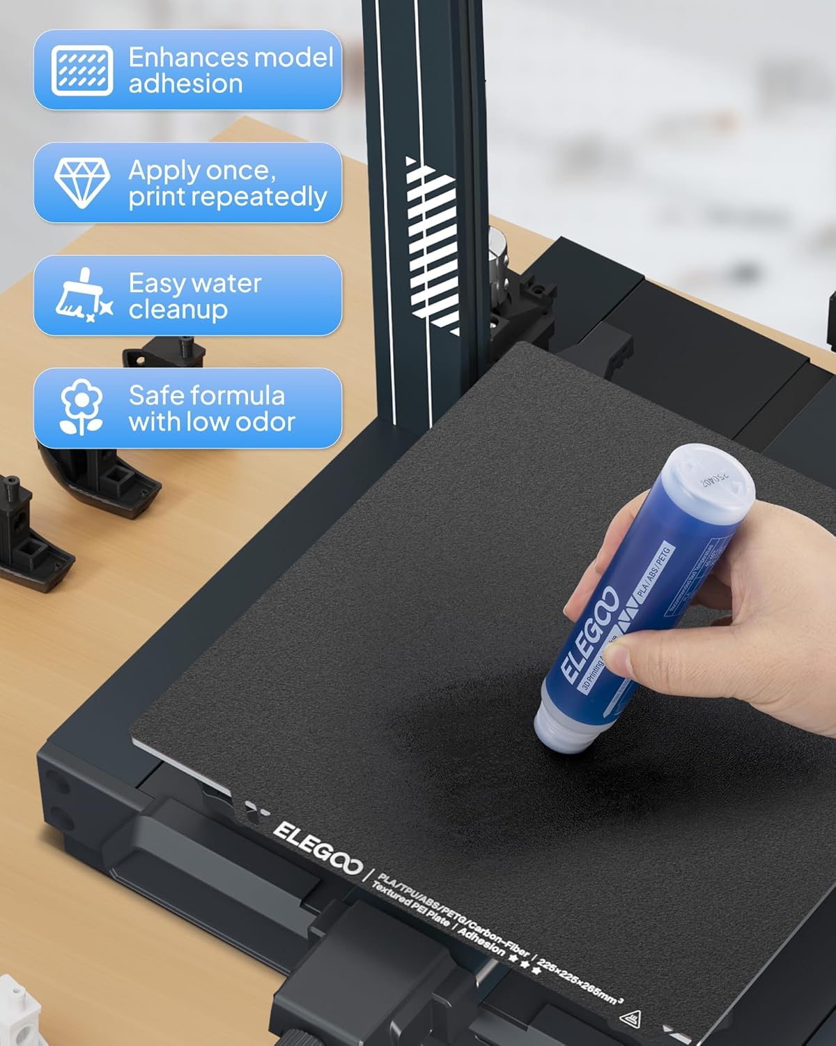 ELEGOO 3D Yazıcı Yapıştırıcı T - 3D Printer Bed incelemesi ve fiyatı